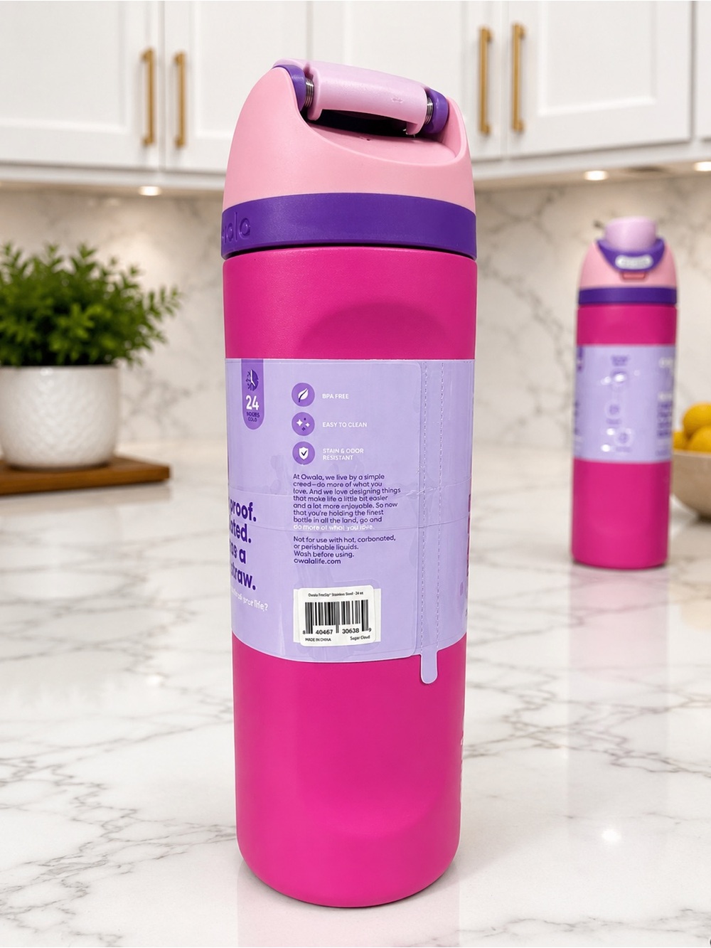 Owala Water Bottle with Built-In Straw - Pink/Purple 24oz - Picture 2 of 2